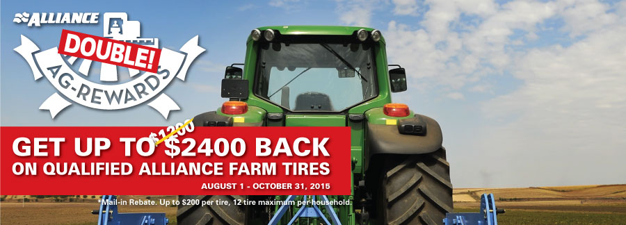 Alliance has Hundreds of available farm tire sizes and tread patterns