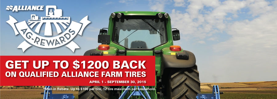 Alliance has Hundreds of available farm tire sizes and tread patterns